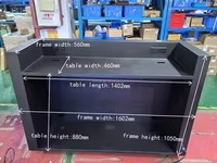 Station de DJ portable avec façade, support de bureau, écran LED vidéo et écran d'affichage pour cabine de DJ