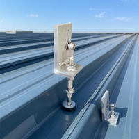 Support de montage solaire en alliage d'aluminium OEM PV L-Foot et rail de support pour l'installation sur toiture en tuiles d'acier coloré