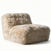 Canapé Chaise Longue FERLY Moderne de Luxe en Peluche, Confortable et Doux, pour Salon, Design d'Intérieur Moderne, Ensemble Canapé et Fauteuil