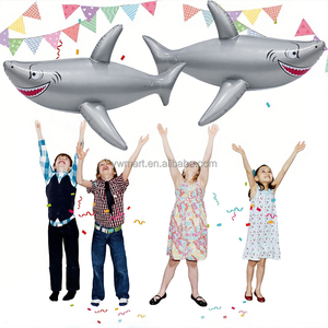 Mart Mới Phát Triển Thân Thiện Với Môi PVC <span class=keywords><strong>Inflatable</strong></span> Cá Mập Đồ Chơi Có Thể Gập Lại Xách Tay Tùy Chỉnh Hồ Bơi Đi Xe Trên Bãi Biển Trẻ Em Bên Vui Vẻ - Product Image 3