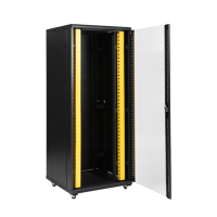 Armoire de serveur Jiasheng 19'' plate, noire et grise, 800 mm x 800 mm, 42U, pour routeur et commutateur télécom, en SPCC NC, avec distribution d'alimentation