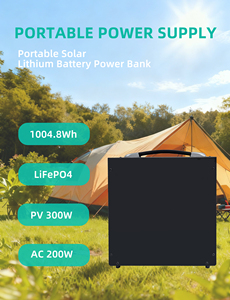 สถานีไฟฟ้าพกพา LiFePO4 ความจุ 1000Wh พร้อมแผงโซลาร์เซลล์ 1kWh กำลังไฟ AC 200W คลื่นไซน์บริสุทธิ์ สำหรับใช้ในบ้านและนอกบ้าน - Product Image 3
