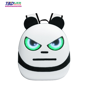 Sac à dos LED jeune à la mode avec des yeux brillants Conception de panda géant mignon Portable pratique pour une fermeture à glissière à usage quotidien - Product Image 1