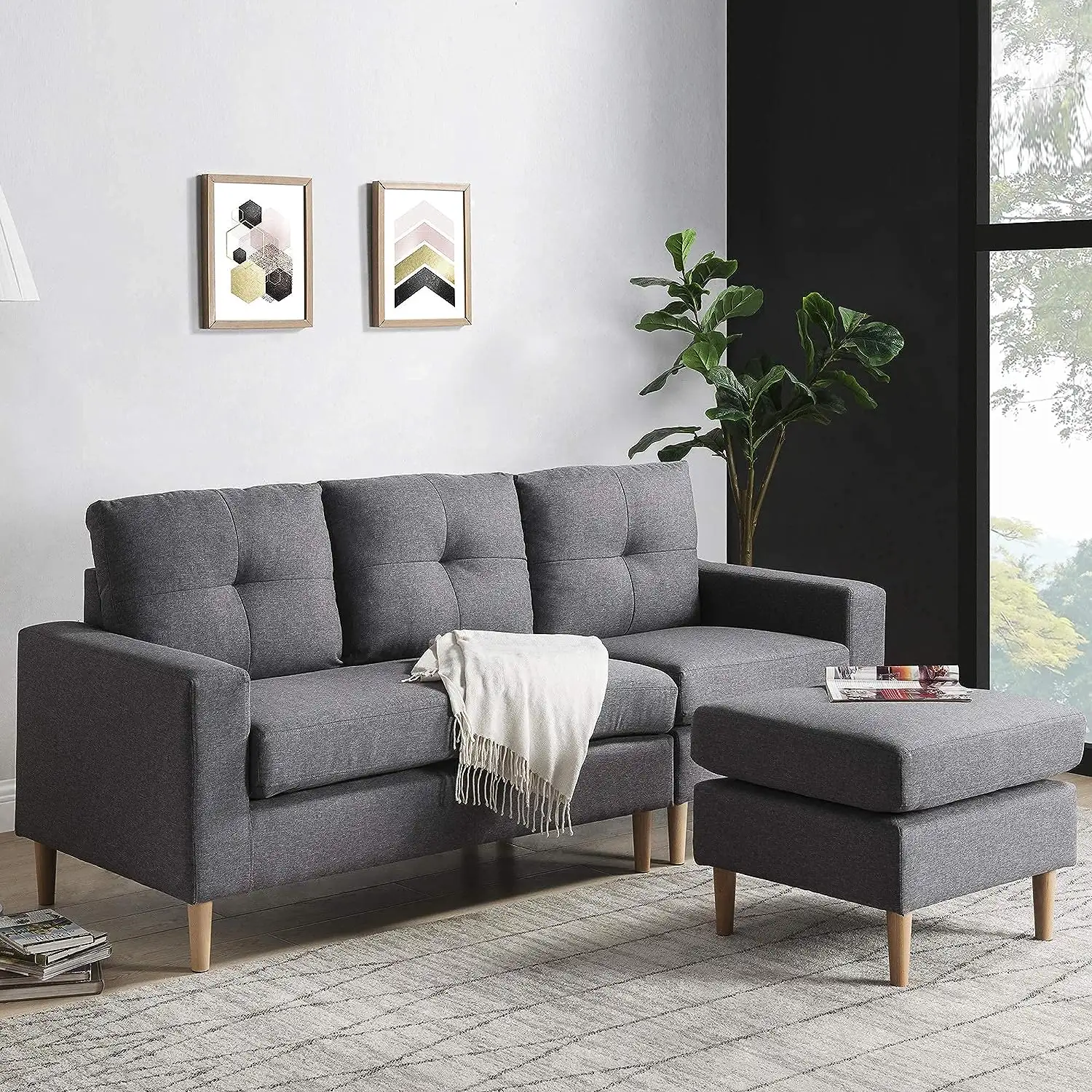 Living Room Furniture Save Space Couch Divan Modern Sofa Cum Bed 3 Seat Folding Multi-function Sofa Bed With Storage