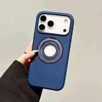 Étui de téléphone de luxe King Top avec béquille magnétique rotative à 360°, en PC infusé de liège, antichoc, compatible avec les modèles 17/16/15/14/13