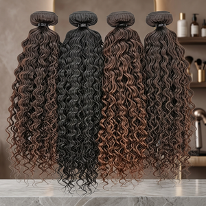 Extensiones de Cabello Humano Remy Rizado Indio 100% Virgen con Cutícula Alineada, Doble Trama, Negro Natural, Paquetes al por Mayor - Product Image 2