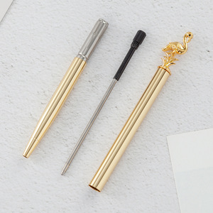 Bolígrafos de Metal con Diseño de Flamenco, 1.0 mm, Brillantes, para Mujer, con Logotipo Personalizado, Tinta Negra, Regalo, Venta al Por Mayor - Product Image 6