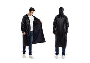 Alta calidad senderismo campamento poliéster Pu Eva impermeable hombres adultos impermeable con capucha doble manga fábrica <span class=keywords><strong>Outlet</strong></span> lluvia Poncho - Product Image 4