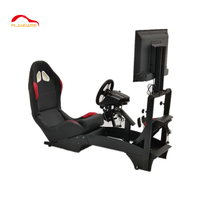 Simulateur de course Cockpit et siège avec support pour moniteur Support TV à vendre Voiture de jeu pliable bon marché