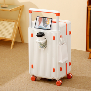 <span class=keywords><strong>Valise</strong></span> de voyage rigide de luxe en néoprène, légère, à roulettes pivotantes larges et poignée large, modèle tendance - Product Image 3