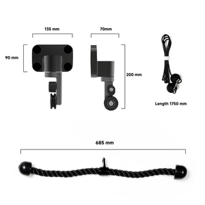 Accessoire de salle de sport intelligente murale RH Sport, équipement de fitness de haute qualité en acier ABS et PC, barre de traction, <span class=keywords><strong>poulie</strong></span>, <span class=keywords><strong>corde</strong></span> pour triceps - Product Image 2