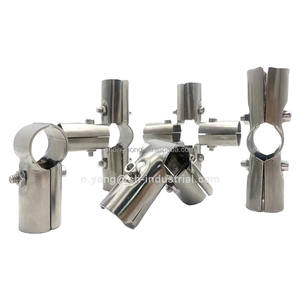 Conector de Tubería de Acero Inoxidable de Tres Vías, Junta Cruzada para Pasamanos, Abrazadera de Conexión <span class=keywords><strong>Universal</strong></span> - Product Image 5