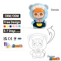 Figurine en PVC personnalisée, peluche en vinyle, poupée anime, boîte mystère officielle, jouet en peluche, porte-clés avec visage en vinyle, animaux en peluche, boîte mystère