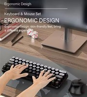 Nouveau clavier sans fil ergonomique 2.4G peigne de souris 65 touches dégradé couleur clavier souris silencieuse sans fil pour ordinateur de bureau/ordinateur portable
