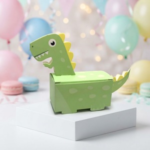 Caja de Regalo de Papel con Forma de Dinosaurio, Caja de Dulces de Dinosaurio de Dibujos Animados Colorida para Fiestas de Cumpleaños Infantiles, Baby Shower, Empaque para Regalos - Product Image 5