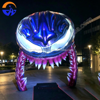 Arche gonflable décorative tête de diable pour entrée de soirée club 2026, arche gonflable décorative dents de diable pour scène DJ