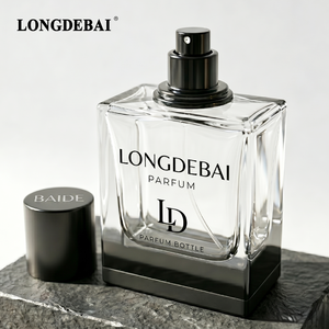 High Quality Luxury Perfume Glass <b>Bottle</b> 30ml 50ml 100ml Crimp Perfume <b>Bottle</b> with Black Cap - Product Image 3