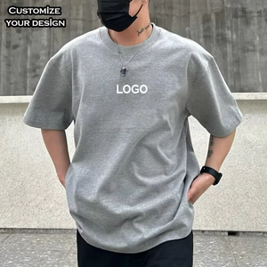 Heavyweight 100% Combed Cotton Oversized Drop Shoulder Blank TShirt Custom Screen Print Logo High Quality Street Casual Shirt