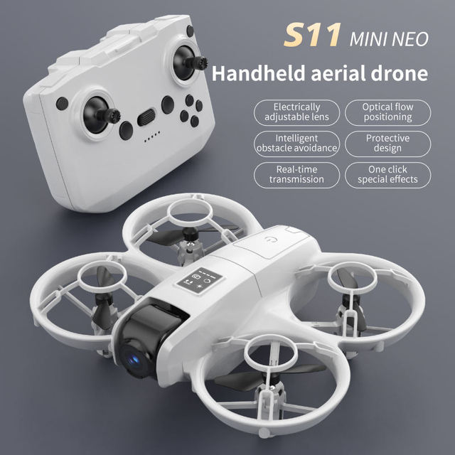 Hot Sale S11 Kids 4K Brushless Quadcopter Mini UAV Obstacle Avoidance Dual Optical Flow Cameras 360 Flip FPV LED Lights 10km