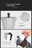 Cafetera Mocha de Aluminio para Estufa, Cafetera Italiana, Cafetera Moka, Cafetera Espresso, Mokapot de Aluminio