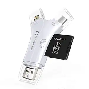 Cep telefonu evrensel için 4-in-1 i-Flash USB sürücü Micro SD/TF bellek kart okuyucu adaptörü