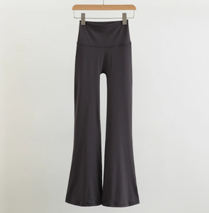 Pantalon de yoga à jambe large en nylon à séchage rapide, effet ventre plat et lifting des fesses, idéal pour le yoga et les tenues décontractées féminines - Product Image 4