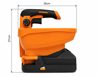 Épandeur d'engrais portatif sans fil rechargeable 20V avec trémie de 5,5 L et six vitesses réglables pour pelouse, jardin et usage agricole