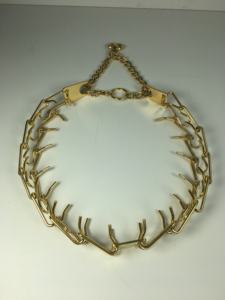 Collar de entrenamiento para perros de acero inoxidable duradero, diseño Simple, patrón sólido, cadena de estrangulación de Punta ajustable - Product Image 4