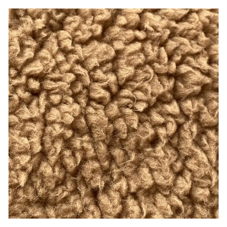 Shaoxing tessile 100% di vendita calda in poliestere morbido Shu Velveteen Sherpa in pile coperta di peluche tessuto