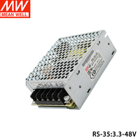 Alimentation à découpage RS-35 RS-15-3.3 5V 12V 24V 35W DC régulée pour contrôle industriel et éclairage, efficacité 76,5-88,5%