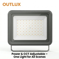 Projecteur LED CCT à puissance réglable de 30W à 200W, 100 LM/W, IP65, étanche, lampe murale extérieure pour parking, résidentiel