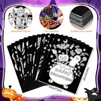 Décoration murale pour la maison, vente en gros, Halloween, impression personnalisée, feutre, velours, affiches lumineuses, coloriage, pour adultes et adolescents