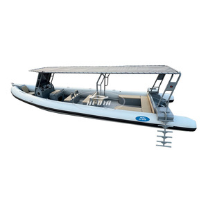 Bateau côtelé de 32 pieds en fibre de verre hypalon, double coque, réservoir de plongée de luxe, bateau côtelé 960 - Product Image 1