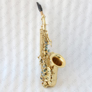 Saxophone soprano professionnel de haute qualité, embouchure en bakélite incurvée, anneau de lèvres en or, saxophone soprano incurvé OEM - Product Image 3