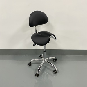 <span class=keywords><strong>Chaise</strong></span> de Selle de Médecin Pivotante Réglable avec Accoudoir Tabouret Dentaire Hydraulique Ergonomique Commande au Pied - Product Image 3