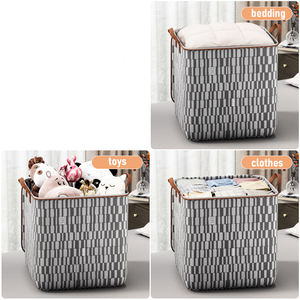 Organisateur de placard domestique sous les boîtes de lit boîte de <span class=keywords><strong>rangement</strong></span> pliable en tissu non tissé pour vêtements jouets - Product Image 4