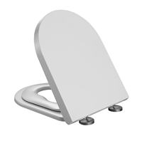Siège de toilette UF Premium à fermeture lente, double usage, blanc, avec siège enfant pour la maison, l'hôtel et la famille