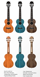 Enya KUT-MAD Ukulele listrik 26 inci, instrumen senar akustik mahoni polos Tenor konser elektrik dengan tas bendi - Product Image 2