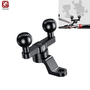 <span class=keywords><strong>Support</strong></span> de rétroviseur de <span class=keywords><strong>moto</strong></span> à double rotule 1 pouce, rotule en TPU antidérapante, base de montage de rétroviseur en aluminium CNC pour <span class=keywords><strong>support</strong></span> de téléphone - Product Image 1