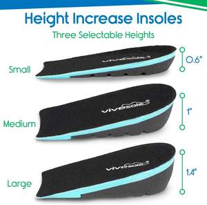 แผ่นรองรองเท้าแบบเจลปรับความสูงได้, แผ่นรองส้นเท้าเบาะเสริมความสบายอุปกรณ์เสริมสำหรับเท้า - Product Image 3