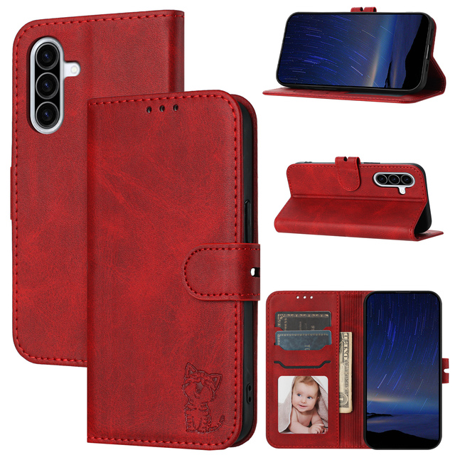 Flip Cards Solt Wallet Leather Phone Case for Samsung A57 A37 A27 A17 A07 A06 A56 A36 A16 A55 A35 Shockproof Stand Book Cover