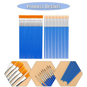 <span class=keywords><strong>Pinceau</strong></span> plat LISI Art pour aquarelle, <span class=keywords><strong>petit</strong></span> format, bleu, manche en plastique, virole en aluminium, poils en nylon, vente en gros pour la <span class=keywords><strong>peinture</strong></span> - Product Image 2