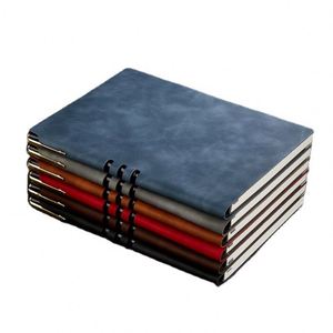 Business A5B5 High Quality Leather Cover Printed <b>Notepad</b> Student Diary Company Corporate Notebook Set - Product Image 1