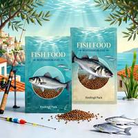 Sacs d'emballage refermables à haute barrière pour aliments pour poissons, Doypack, emballage personnalisé pour flocons de poisson, granulés et aliments lyophilisés
