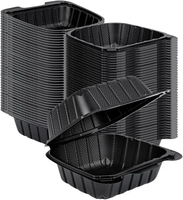 Boîte alimentaire jetable en plastique MFPP, type clamshell, compatible micro-ondes, pour les plats à emporter des restaurants