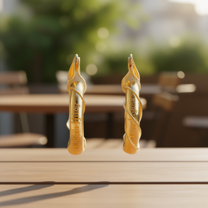 Boucles d'oreilles Huggie Ciayia-Legacy plaquées or, alliage, style classique, bijoux de mode unisexe - Product Image 2