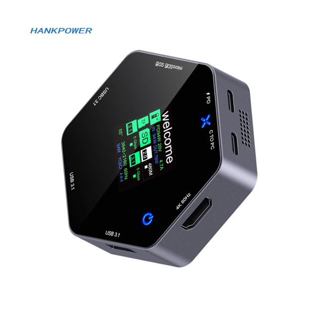 8 in 1 Type-C HUB Smart Display Multi Function Docking Station PD 100W HDTV 4K 60hz USB 3.1 TF SD Card Reader USB C Hub