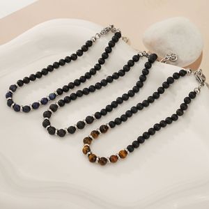 Bijoux en pierre naturelle empilables tendance en gros Bracelet extensible en perles de Lapis Lazuli fait à la main unisexe pour cadeaux - Product Image 5