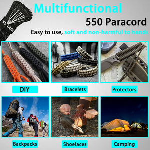 Cordon de parachute 750 lb, corde en polyester 4 mm, 50-1000 pieds, réfléchissant, pour paracorde, pour situations d'urgence, escalade, camping, randonnée - Product Image 6