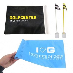 Banderas de Golf Personalizadas con Logotipo para Publicidad Exterior, Banderas de Golf Bordadas con Logotipo Impreso - Product Image 1